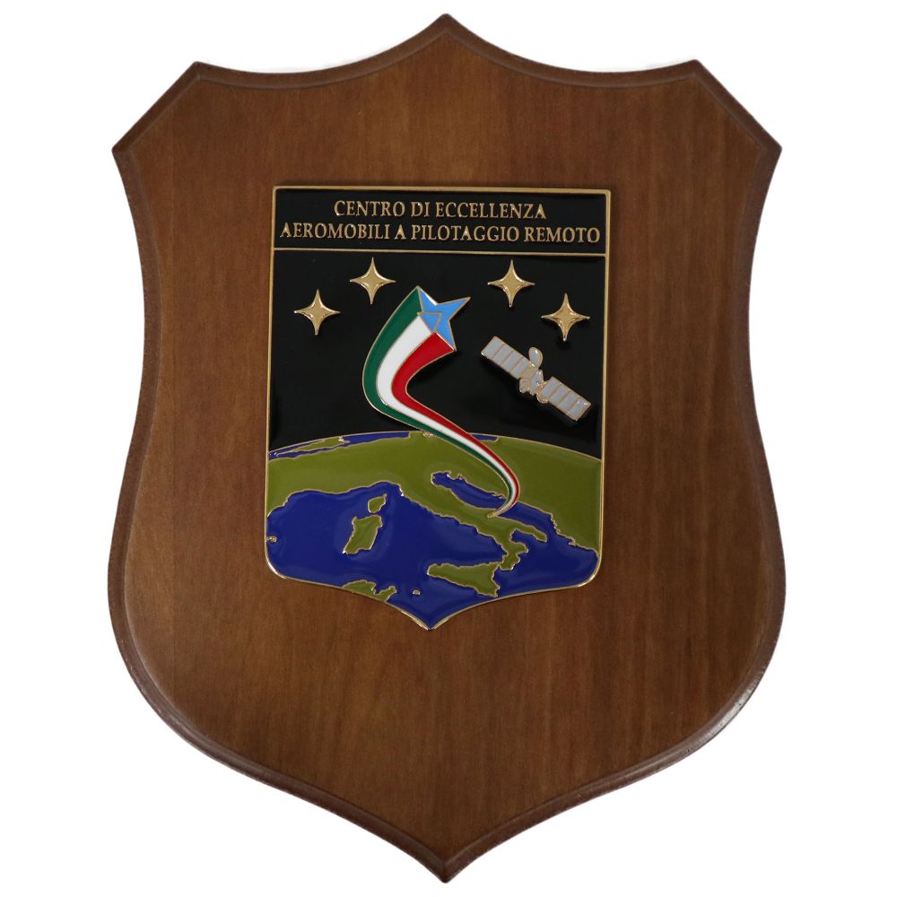 CREST IN METALLO SMALTATO 22 X 17 CM CENTRO ECCELLENZA AEROMOBILI  AERONAUTICA MILITARE