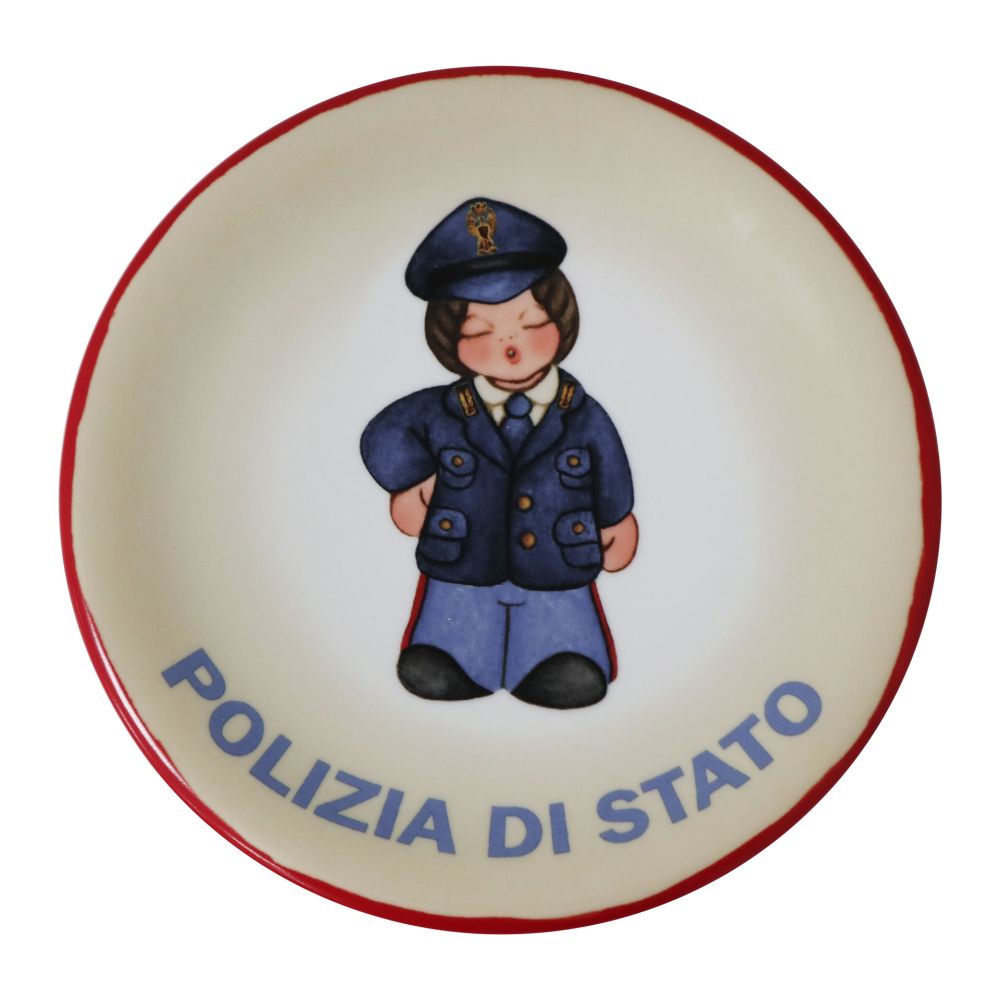 PIATTO DECORATO POLIZIA DI STATO THUN