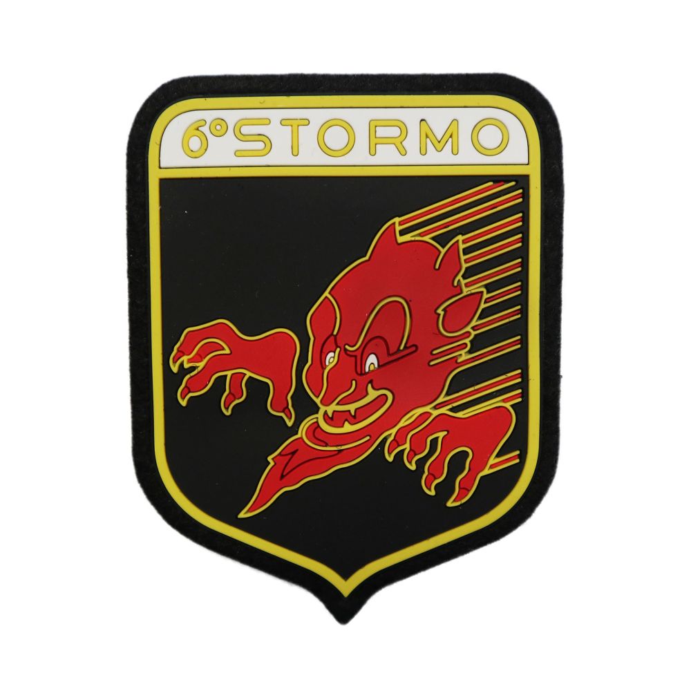 PATCH GOMMATA CON VELCRO 87X67 MM 6° STORMO
