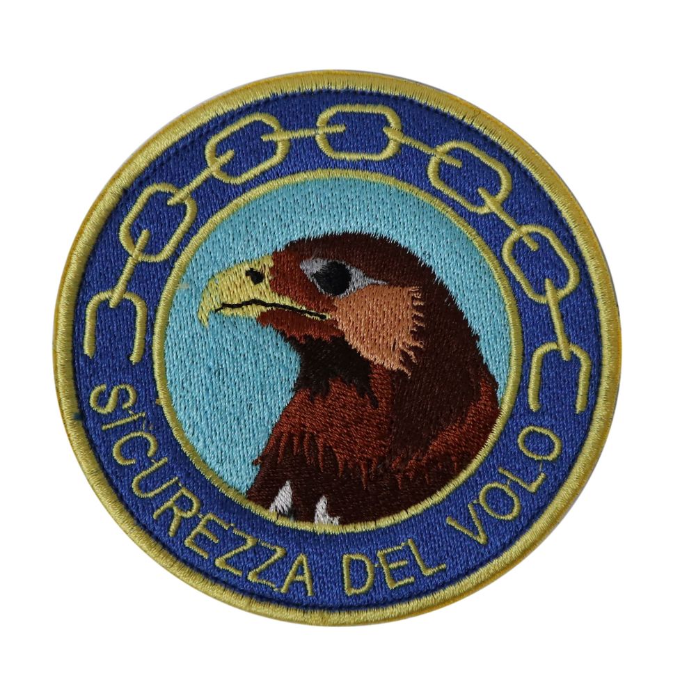 PATCH DISTINTIVO RICAMATO CON VELCRO ? 9 CM SICUREZZA DEL VOLO