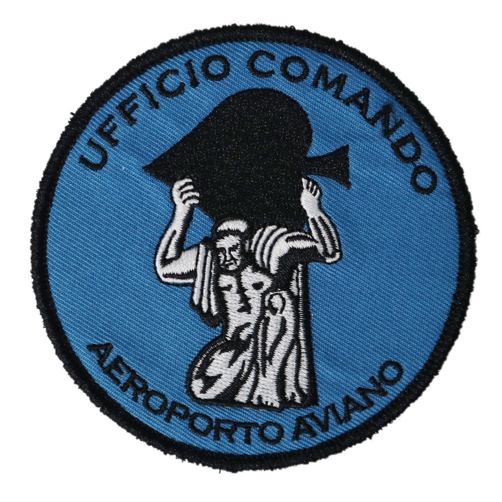 PATCH DISTINTIVO RICAMATO CON VELCRO ? 90 MM UFFICIO COMANDO AVIANO