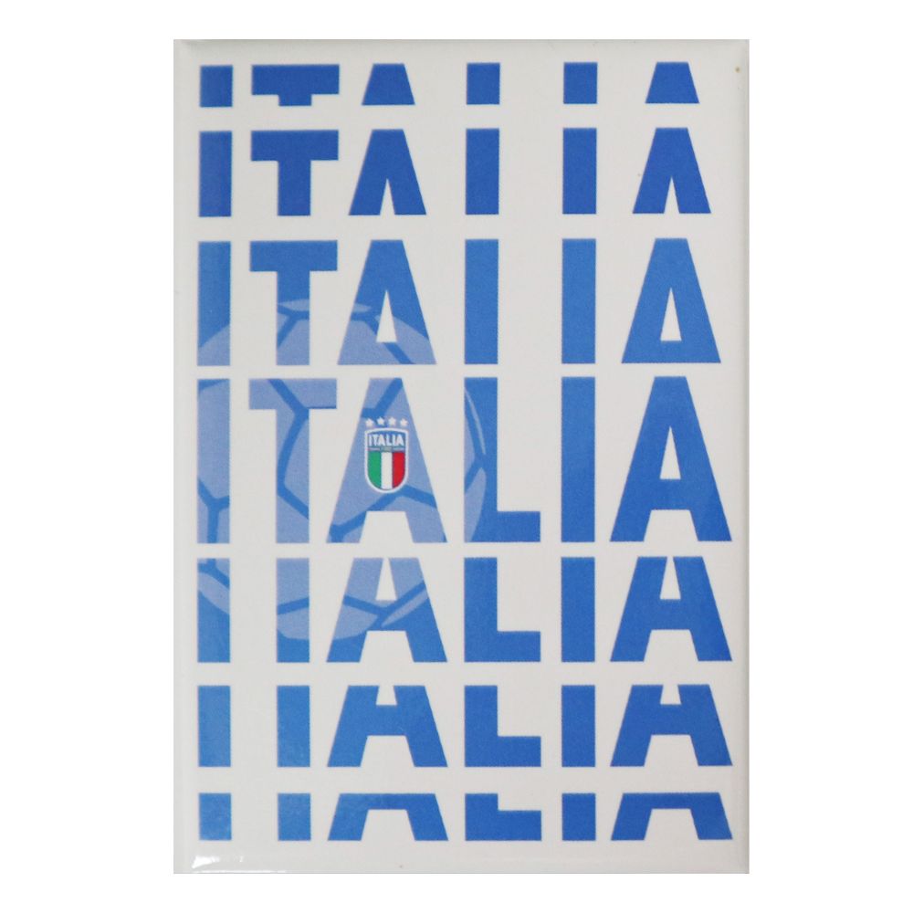 MAGNETE STAMPATO RETTANGOLARE BIANCO SCRITTA ITALIA DIM.7.8X5.3CM