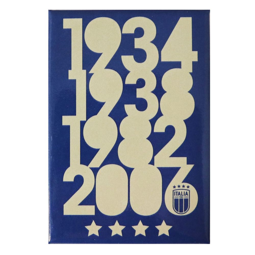 MAGNETE STAMPATO RETTANGOLARE PALMARES FIGC DIM.7.8X5.3CM