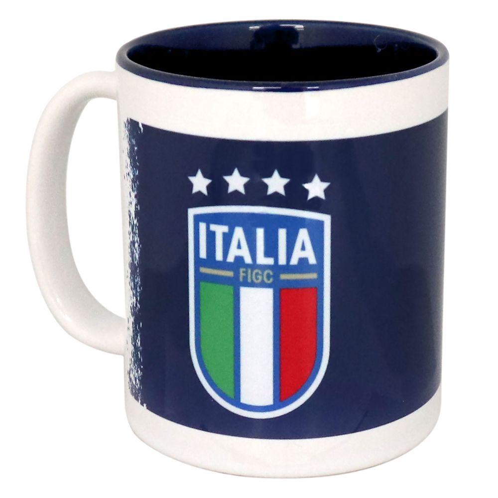 MUG IN CERAMICA CON INTERNO COLORATO BLU 4 STELLE FIGC