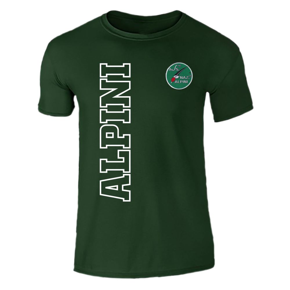 T-SHIRT ADULTO LOGO ANA LATO CUORE E SCRITTA ALPINI RETRO NEUTRO