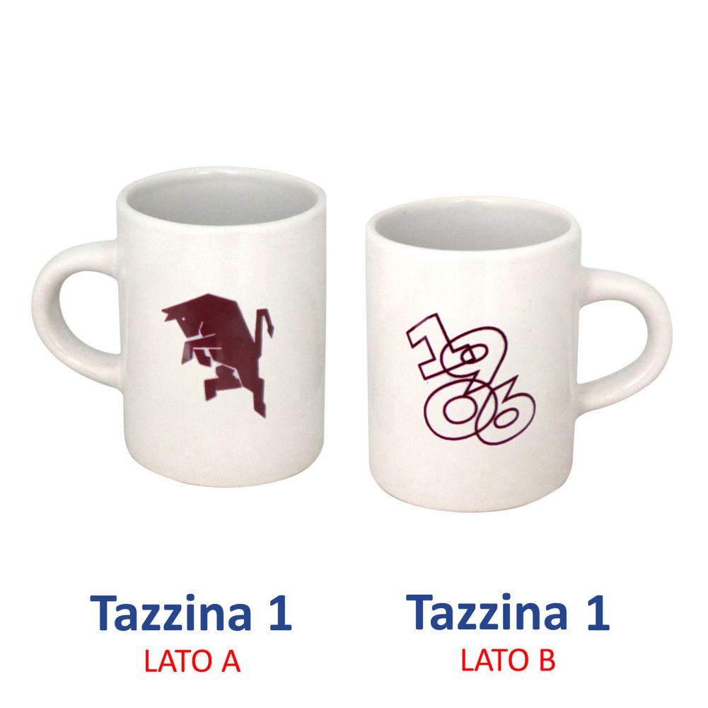 SET 2 TAZZINE IN CERAMICA DA COLLEZIONE FORZA TORO E 1906