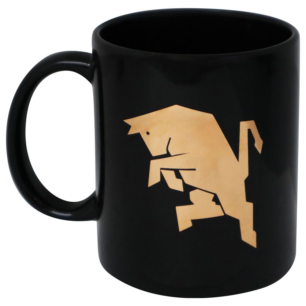 Tazza in ceramica nera con logo SFT oro