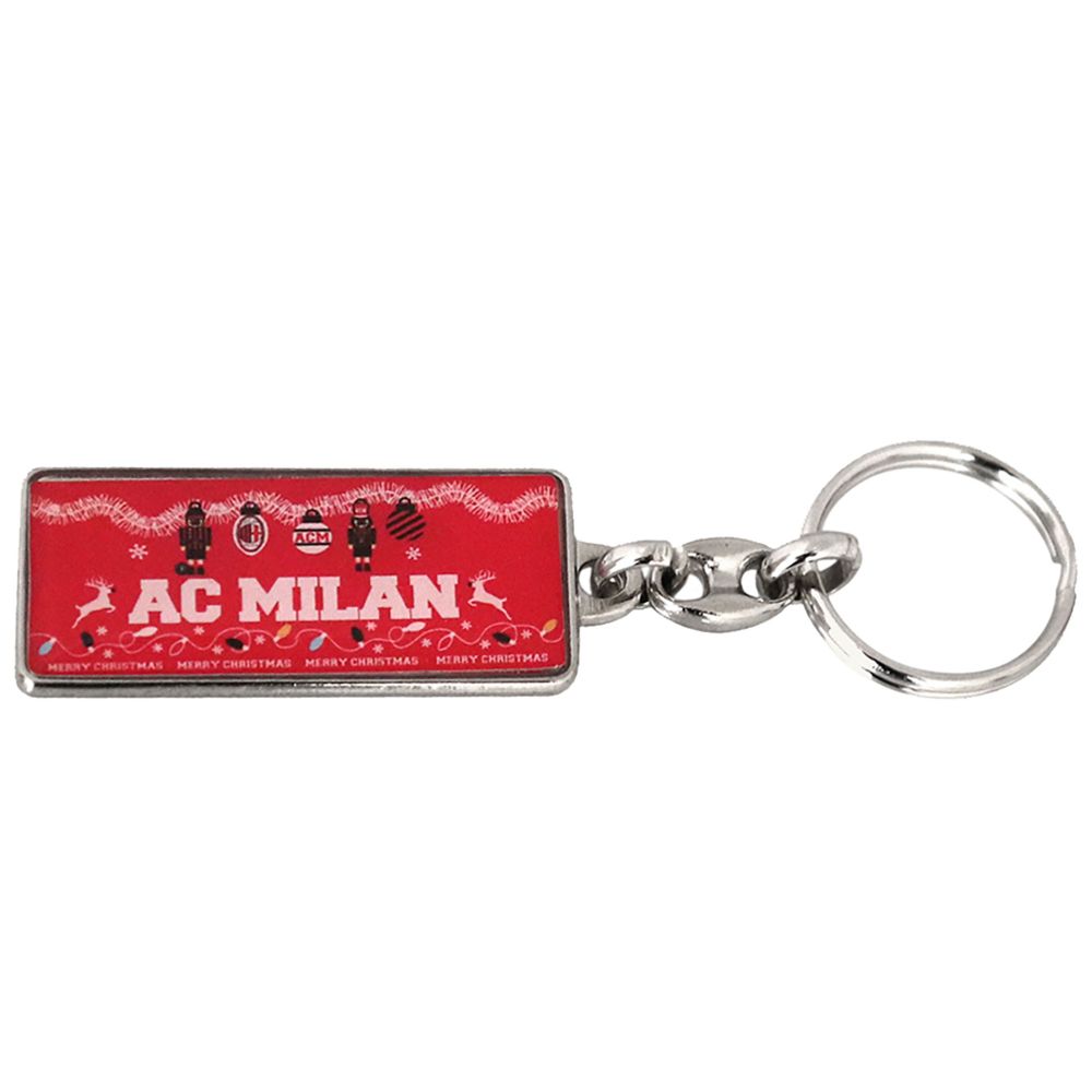 PORTACHIAVI NATALE AC MILAN CON ETICHETTA STAMPATA