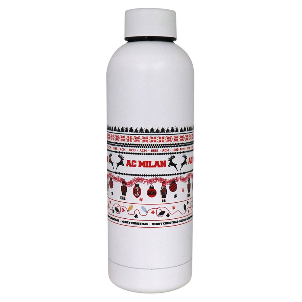 BORRACCIA IN ACCIAIO INOX RICICLATO,500MLSTAMPA 360 NATALE AC MILAN