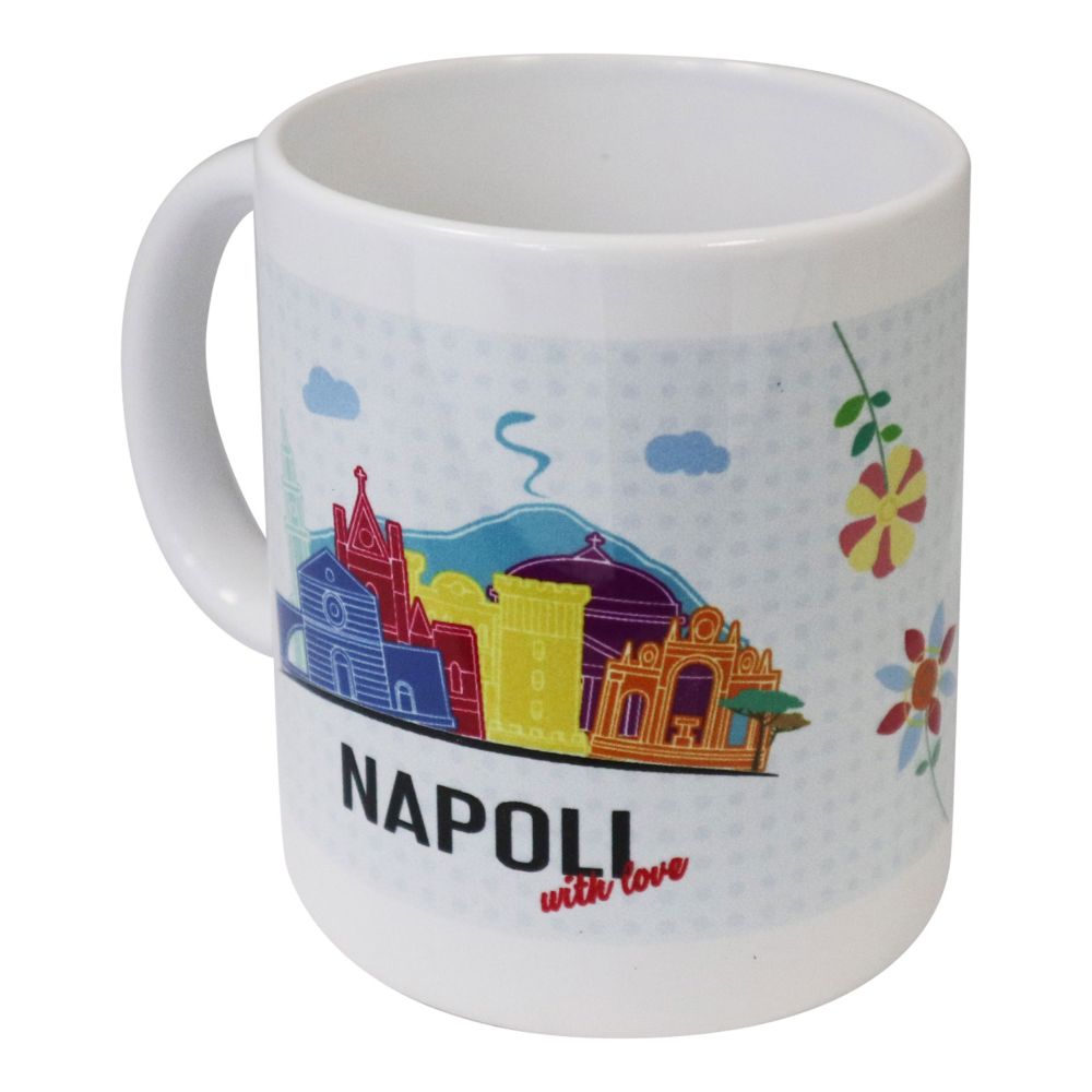 MUG IN CERAMICA INTERNO BIANCO STAMPA NAPOLI WITH LOVE
