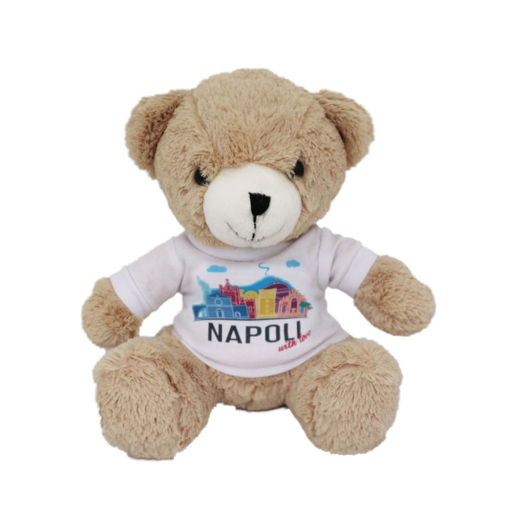 ORSETTO DI PELUCHE 100 % POLIESTEREH 18 CM, T-SHIRT PERSONALIZZATA NAP