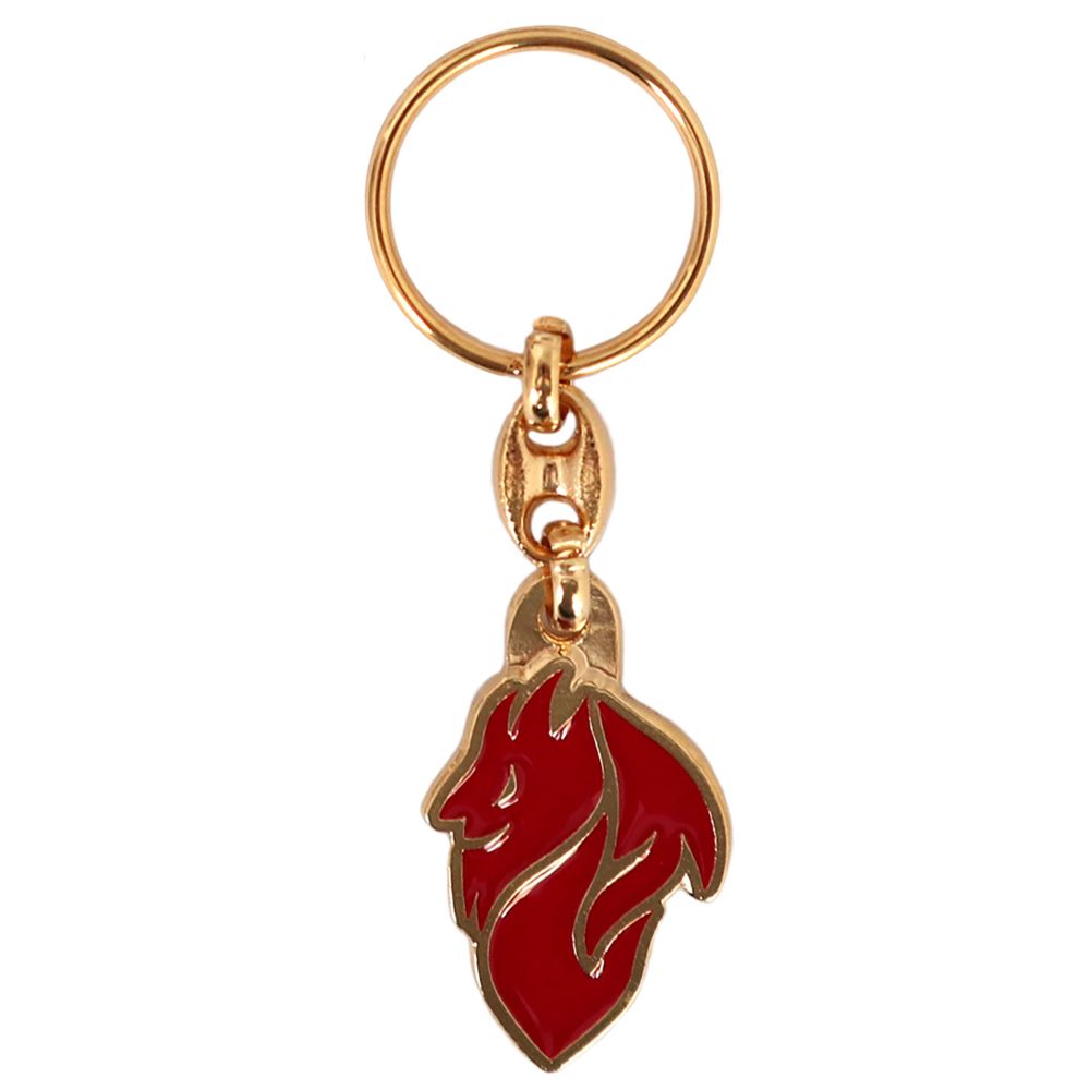 PORTACHIAVI DIAVOLETTO IN METALLO DORATO SMALTATO A 1 COLORE ROSSO