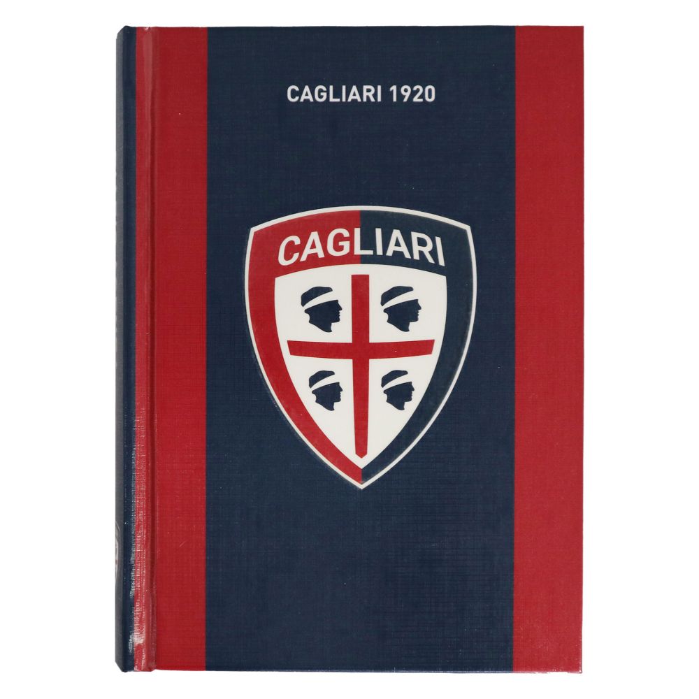 DIARIO CAGLIARI ROSSO CON STEMMA. IMBOTTITO LUCIDO OPACO CM 13X18