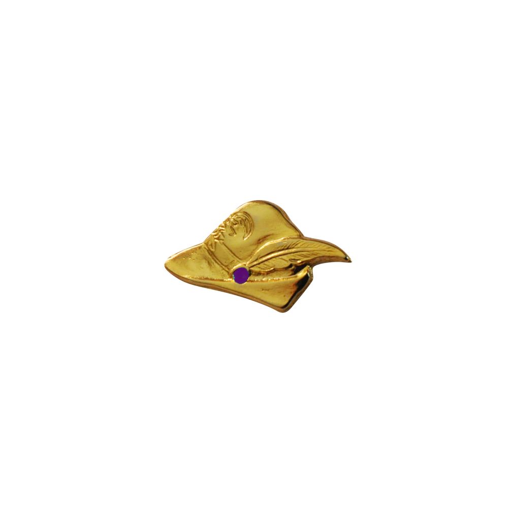 DISTINTIVO CAPPELLO CON NAPPINA VIOLA