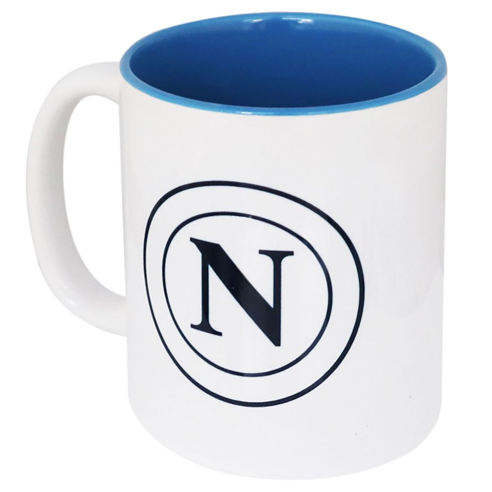 TAZZA IN CERAMICA INTERNO CELESTE LOGOBLU