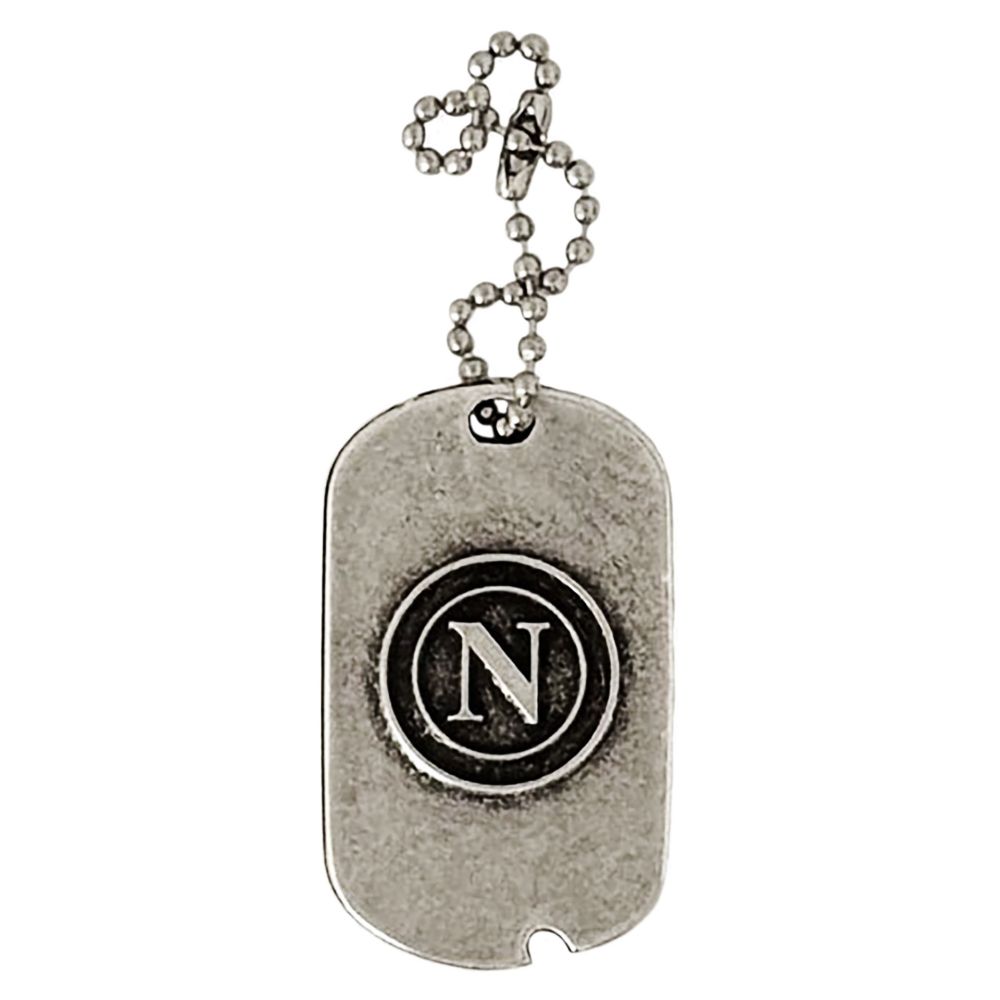 PORTACHIAVI PIASTRINA TIPO MILITARE ANTICHIZZATA SENZA COLORI CON LOGO E