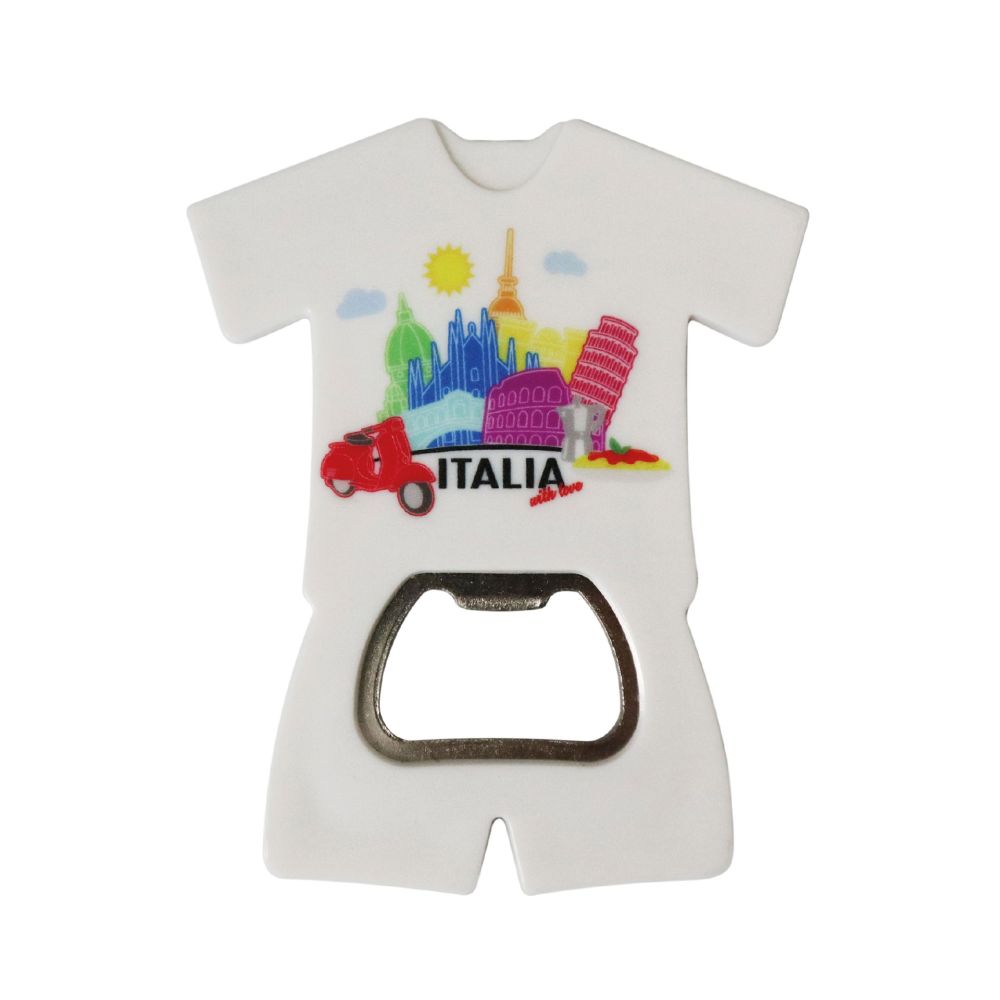 APRIBOTTIGLIE IN PLASTICA E METALLO RETRO MAGNETICOLOGO STAMPATO ITALI