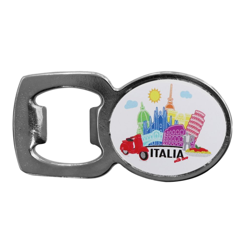 APRIBOTTIGLIE IN METALLO CON LOGO STAMPATO ITALIA WITH LOVE