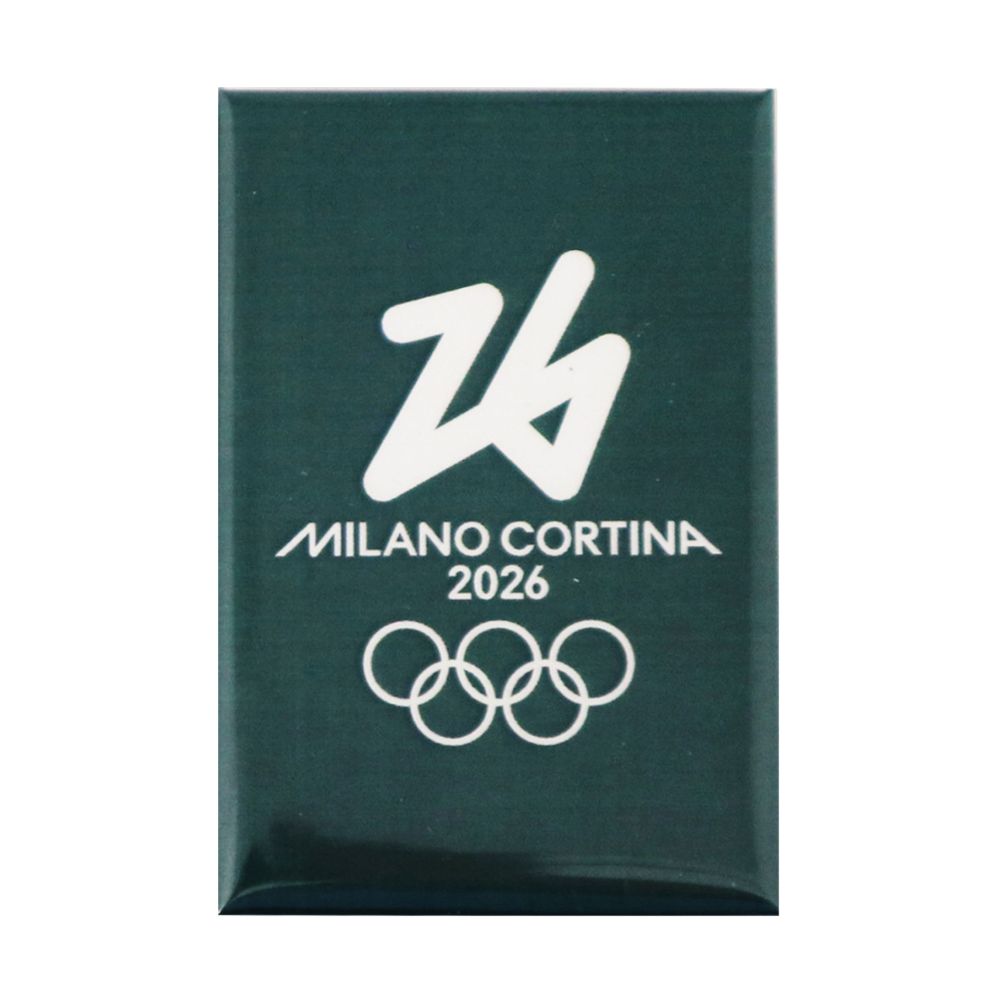 MAGNETE VERDE STAMPATO 78X53 MM - Olimpiadi Milano Cortina 2026