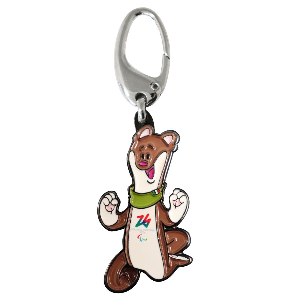 PORTACHIAVI METALLO SMALTATO SAGOMATO PARALYMPIC MASCOT MILO COLORATO