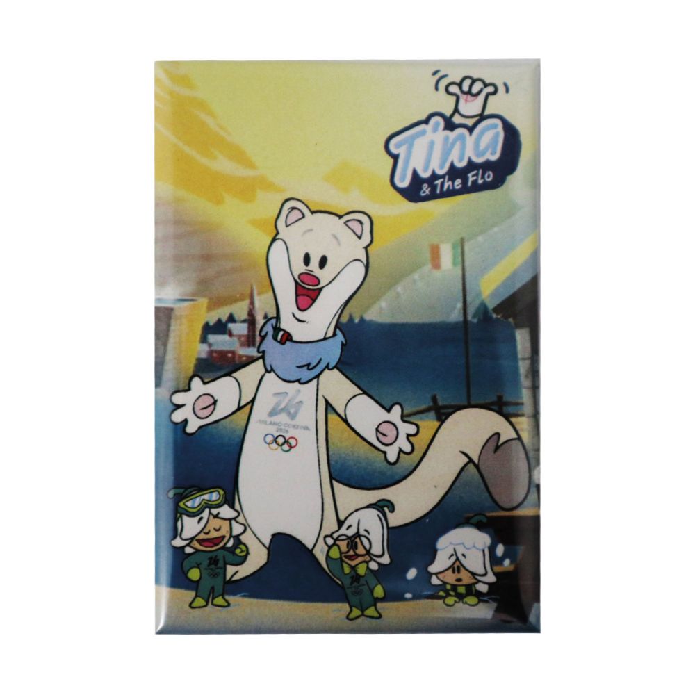 MAGNETE MASCOT TINA STAMPATO 53X78 MM - Olimpiadi Milano Cortina 2026