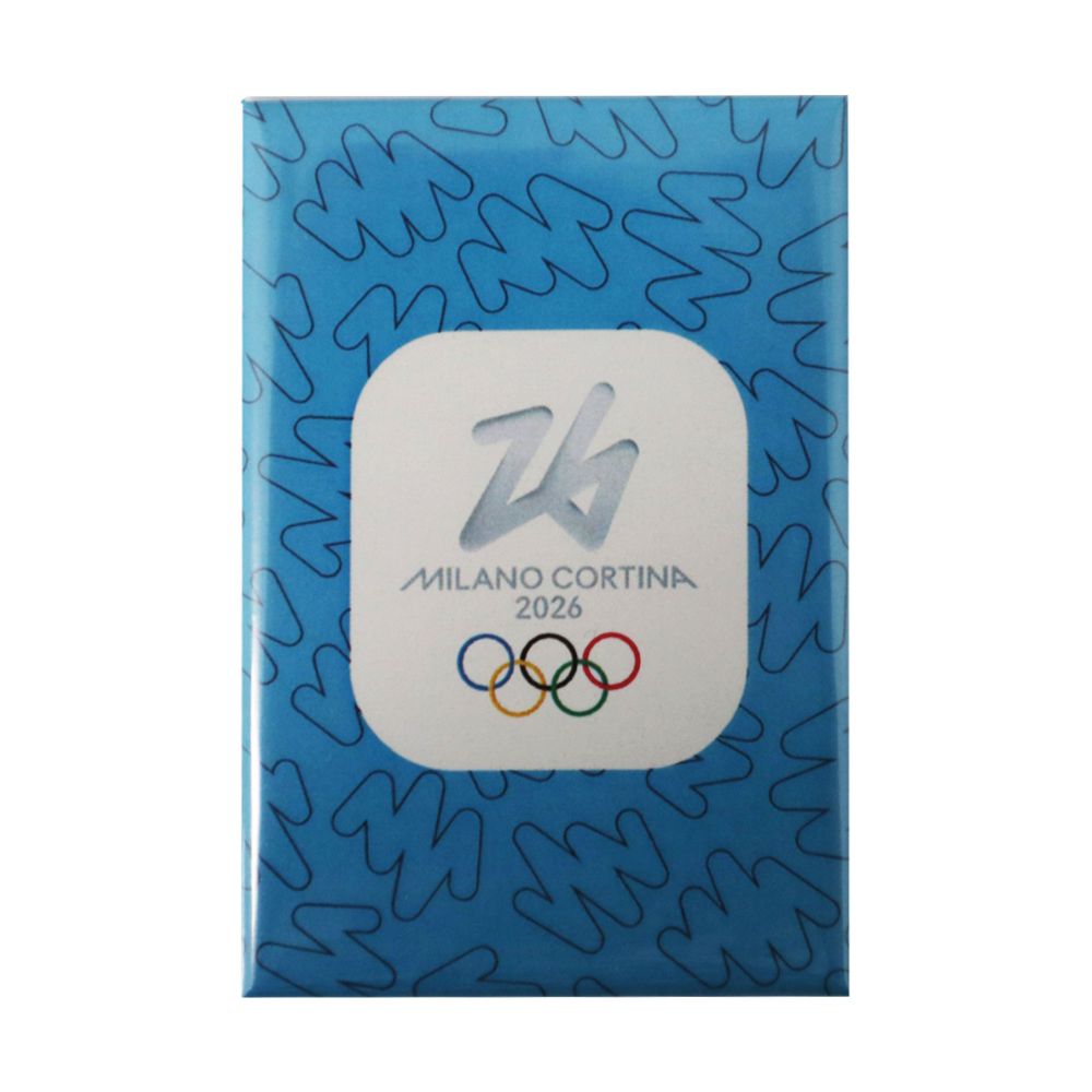 MAGNETE TEXTURE AZZURRA STAMPATO 78X53 MM - Olimpiadi Milano Cortina 2026