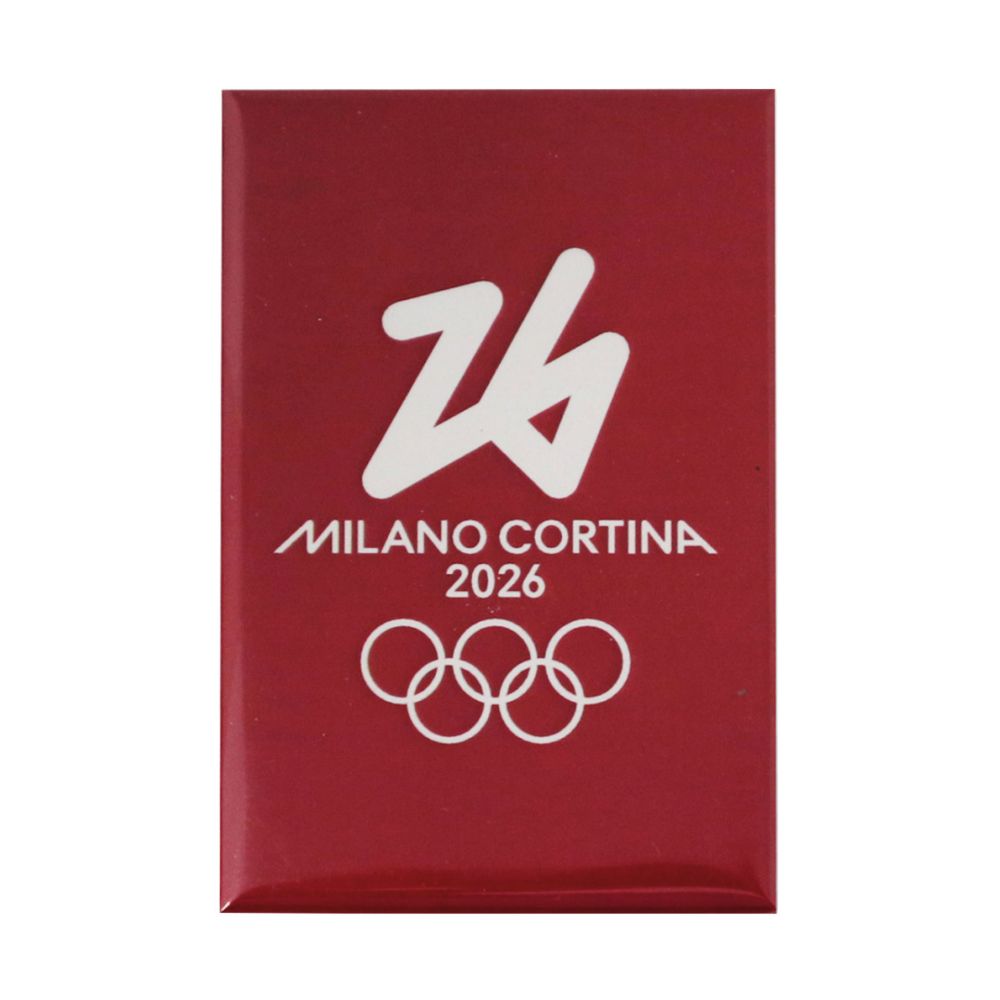 MAGNETE BORDEAUX STAMPATO 78X53 MM - Olimpiadi Milano Cortina 2026