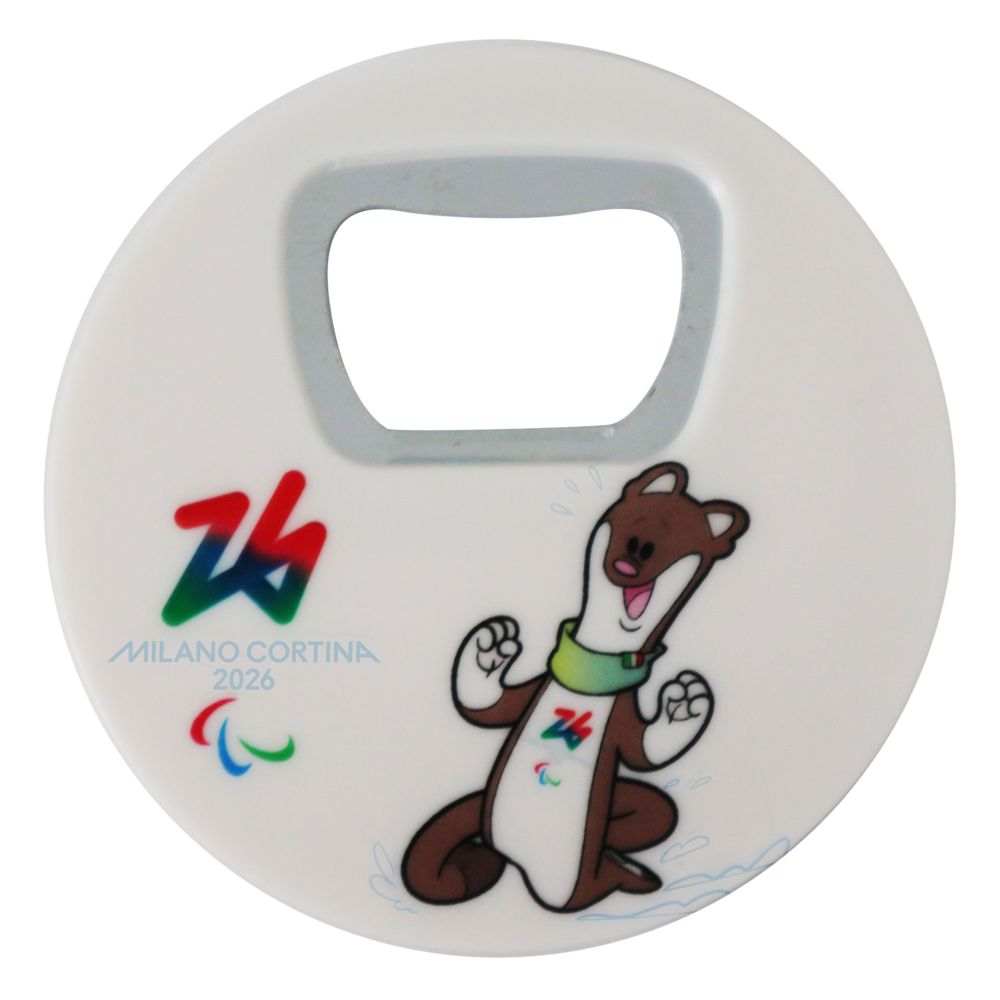 MAGNETE APRIBOTTIGLIE IN ABS 67 MM PARALYMPIC MASCOT MILO COLORATO