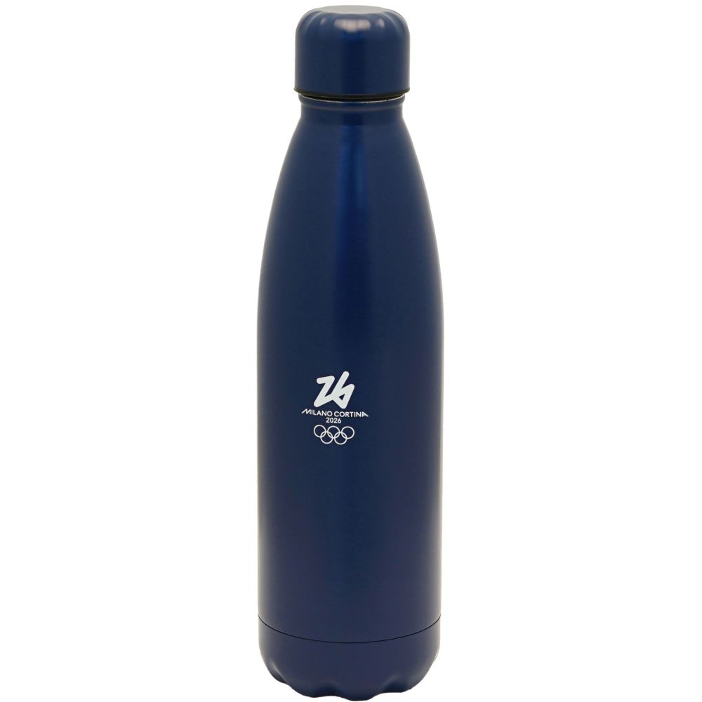 BORRACCIA TERMICA BLU OPACO 500 ML OLYMPIC EMBLEMA MONOCROMATICO LOGO