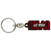 PORTACHIAVI IN METALLO NERO SMALTATO A 2 COLORI MILAN EST1899