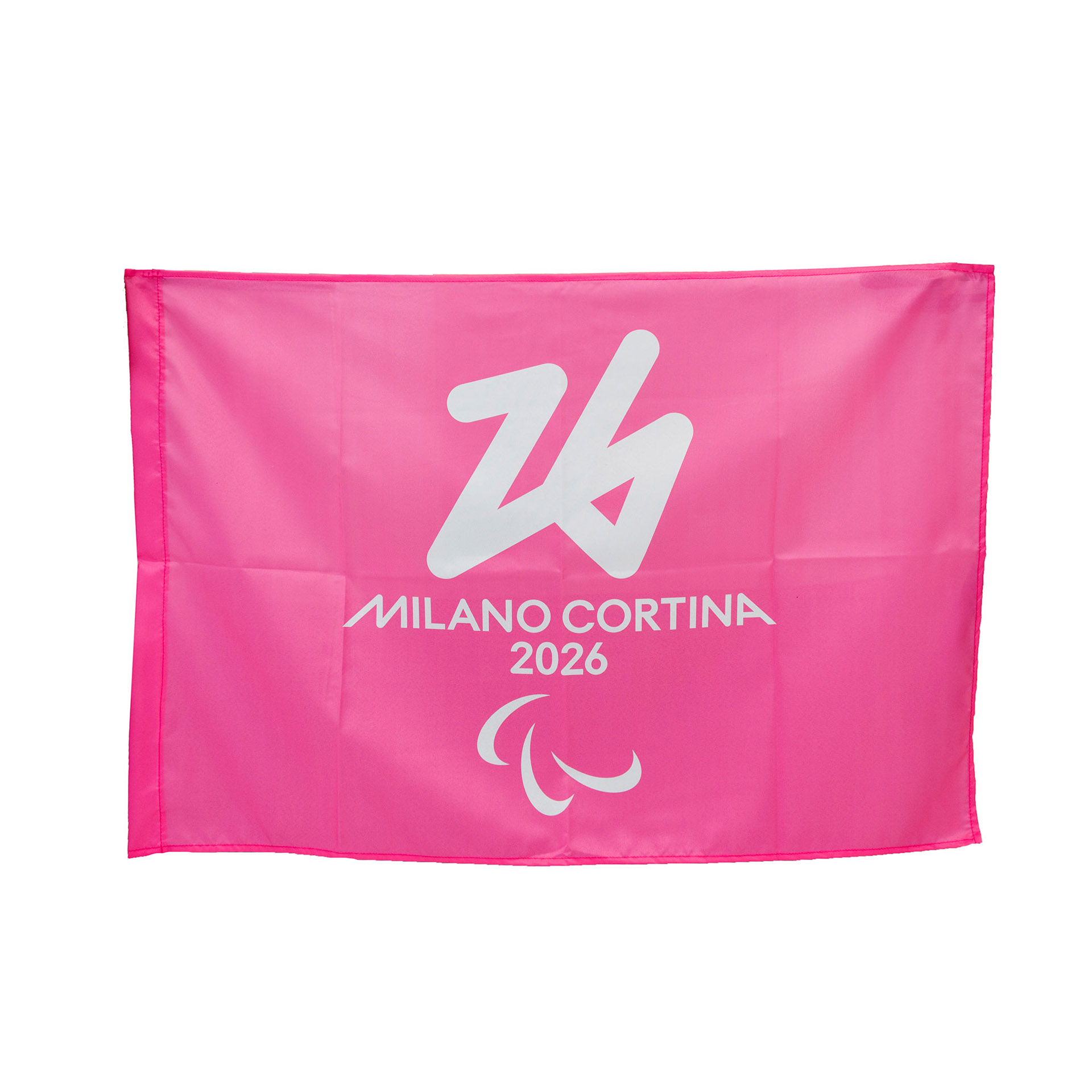 BANDIERA IN POLIESTERE 100X70CM SENZA ASTA FONDO ROSSO PARALYMPIC EMBLEM