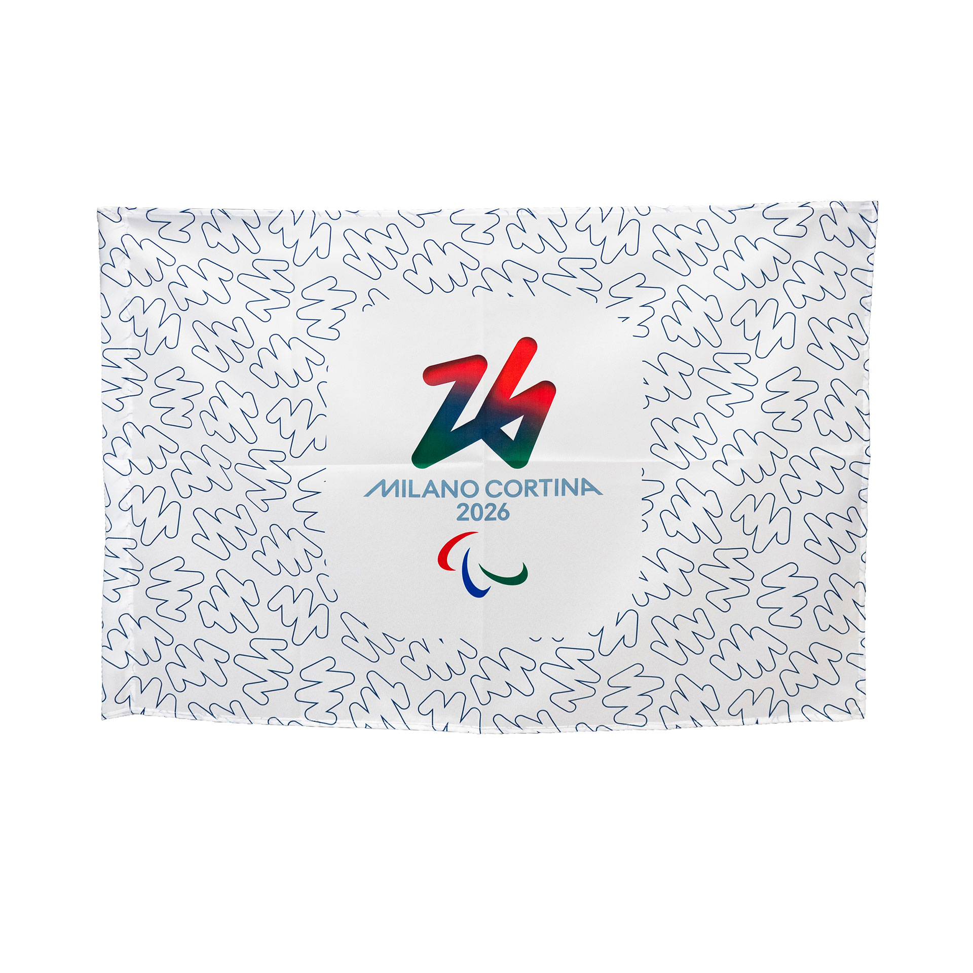 BANDIERA IN POLIESTERE 100X70CM SENZA ASTA FONDO SIGN PARALYMPIC EMBLEMA