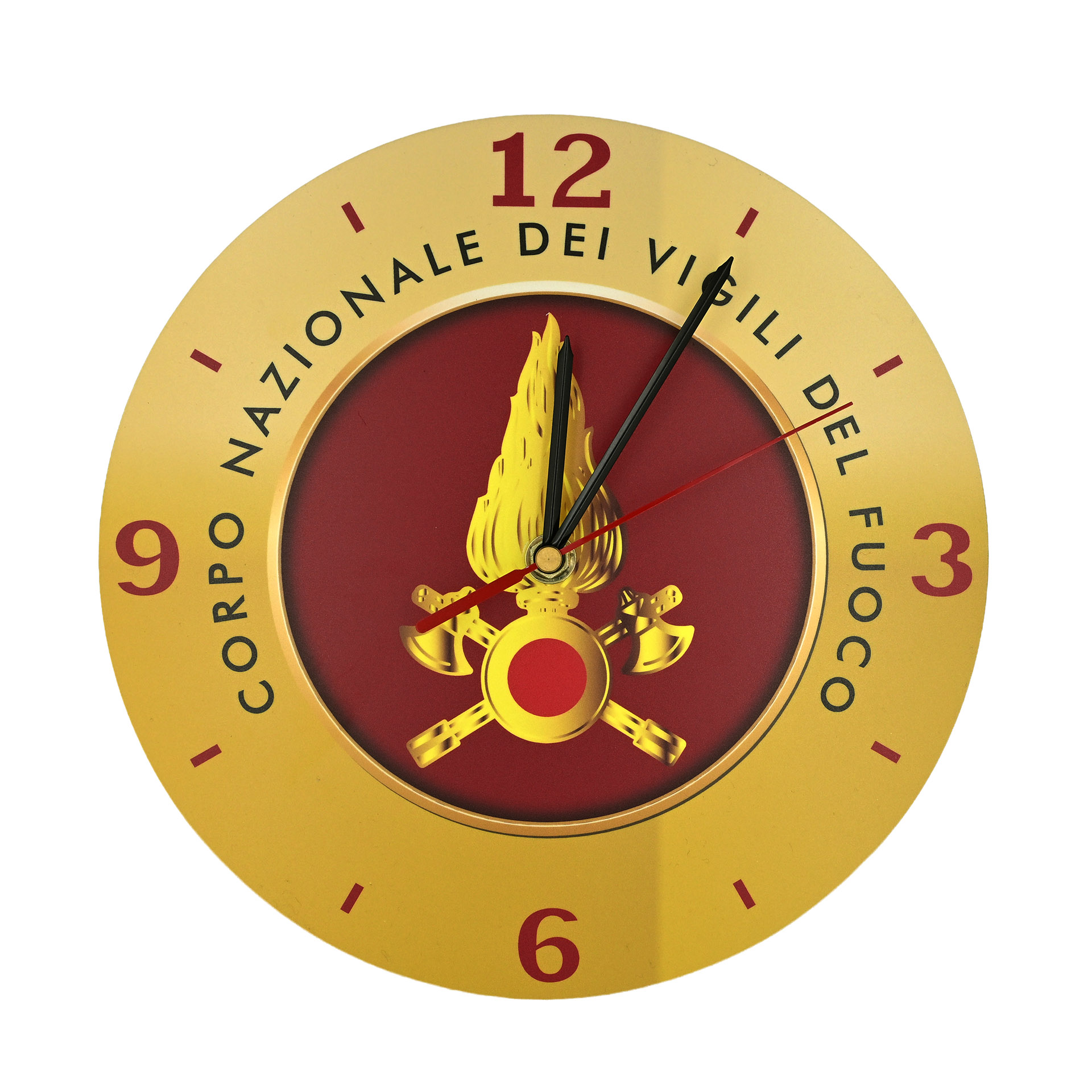 OROLOGIO DA PARETE IN PLEXI VIGILI DEL FUOCO DIAMETRO 24 CM