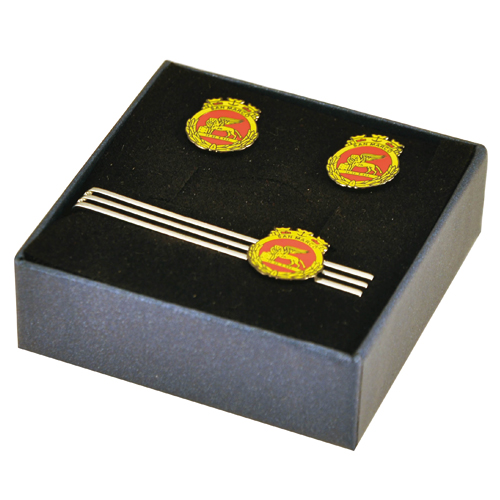 SET GEMELLI E FERMACRAVATTA IN SMALTO LEVIGATO B.M. SAN MARCO