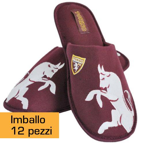 PANTOFOLE IN TESSUTO TORINO FC IMBALLO 12 PZ: 3 PZ 40-41, 6 PZ 42-43, 3