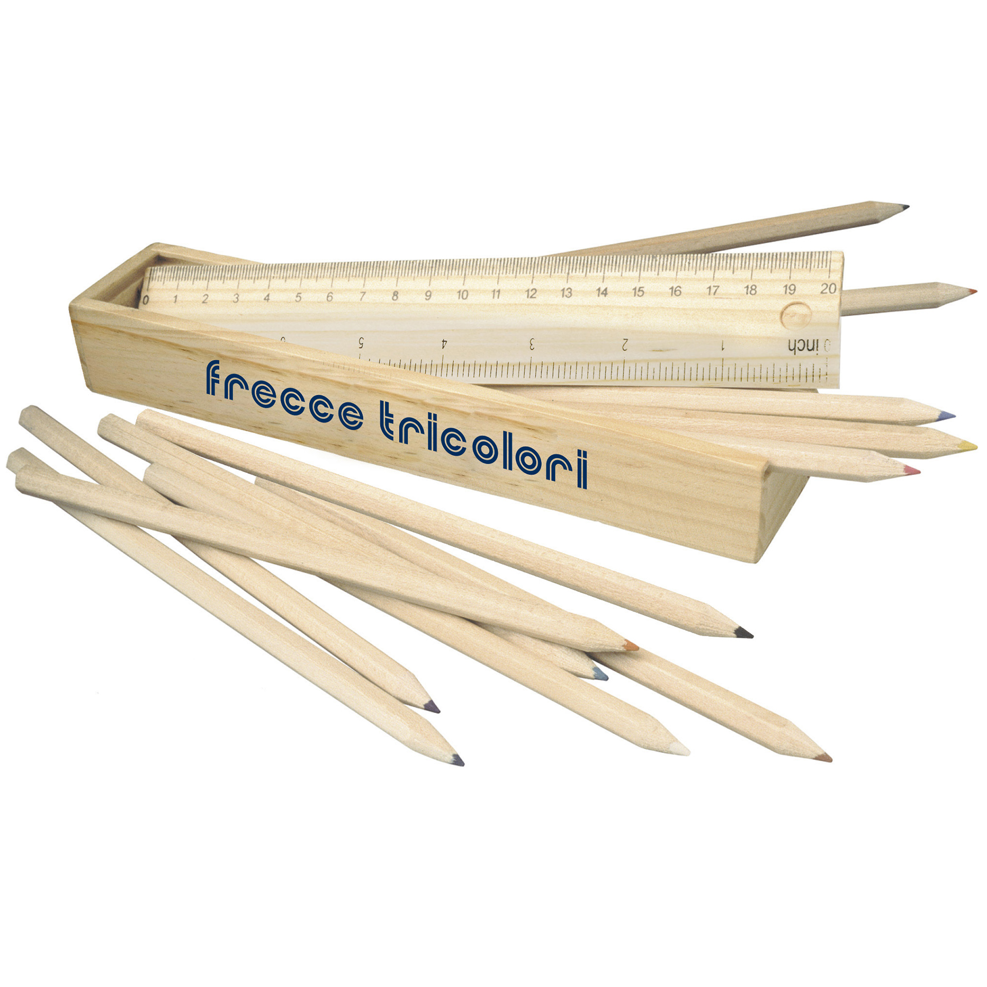 SET SCUOLAF.T. COMPOSTO DA 12 MATITE COLORATE NEUTRE, RIGHELLO SU COPE