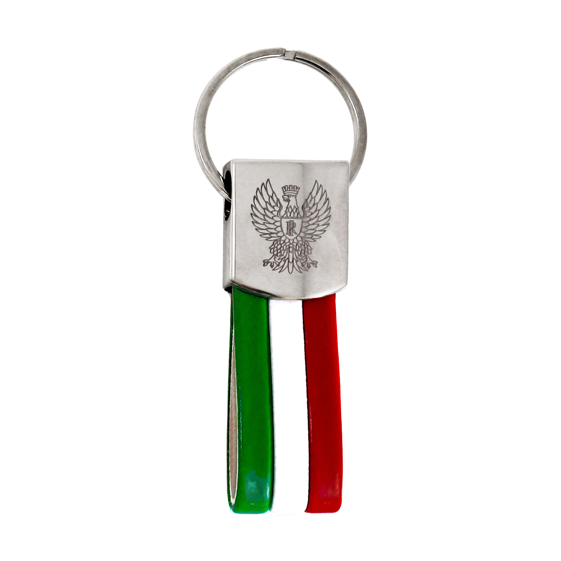 PORTACHIAVI TRICOLORE GOMMA MORBIDA AQUILA POLIZIA DI STATO INCISA