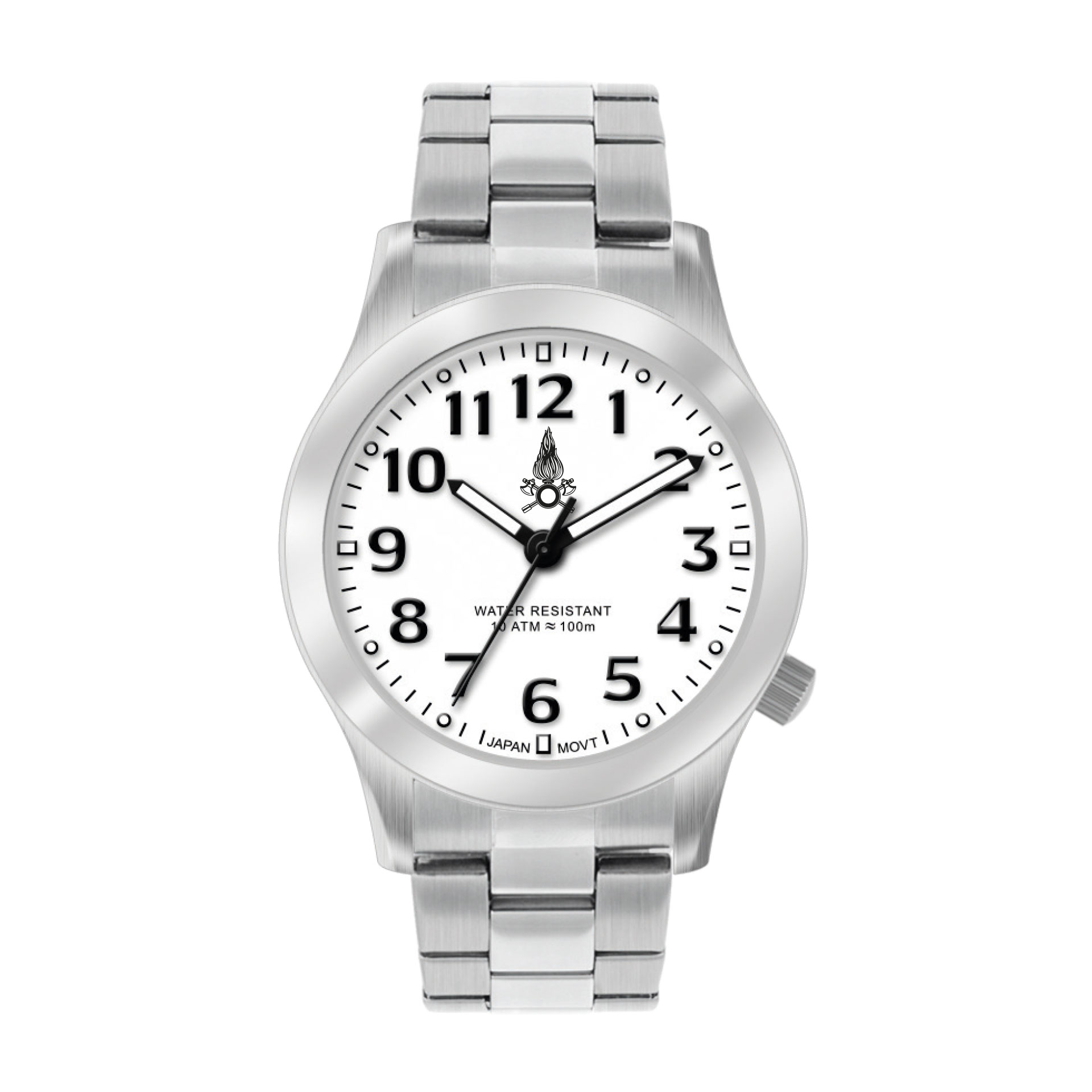 OROLOGIO ANALOGICO VIGILI DEL FUOCO IN ACCIAIOIMPERMEABILITA' 10 ATM