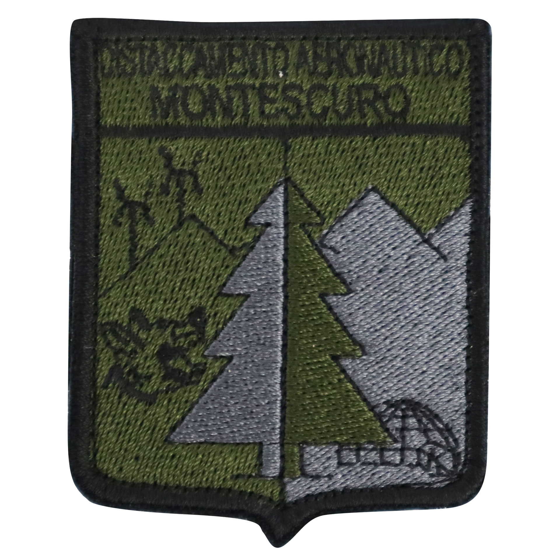 PATCH DISTINTIVO RICAMATO CON VELCRO 80X60MM DISTACCAMENTO AM MONTESCURO