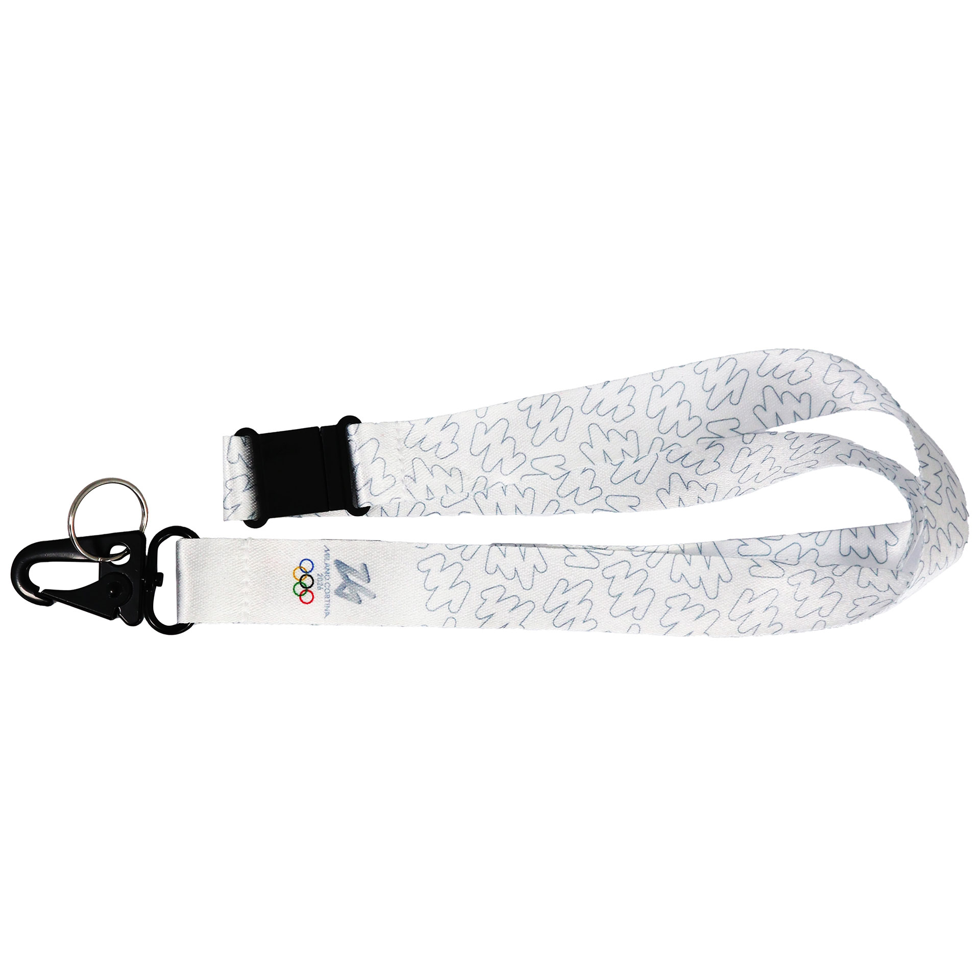 PORTAPASS NASTRO 25 MM MOSCHETTONE OLYMPIC EMBLEMA COLORATO FONDO SIGN