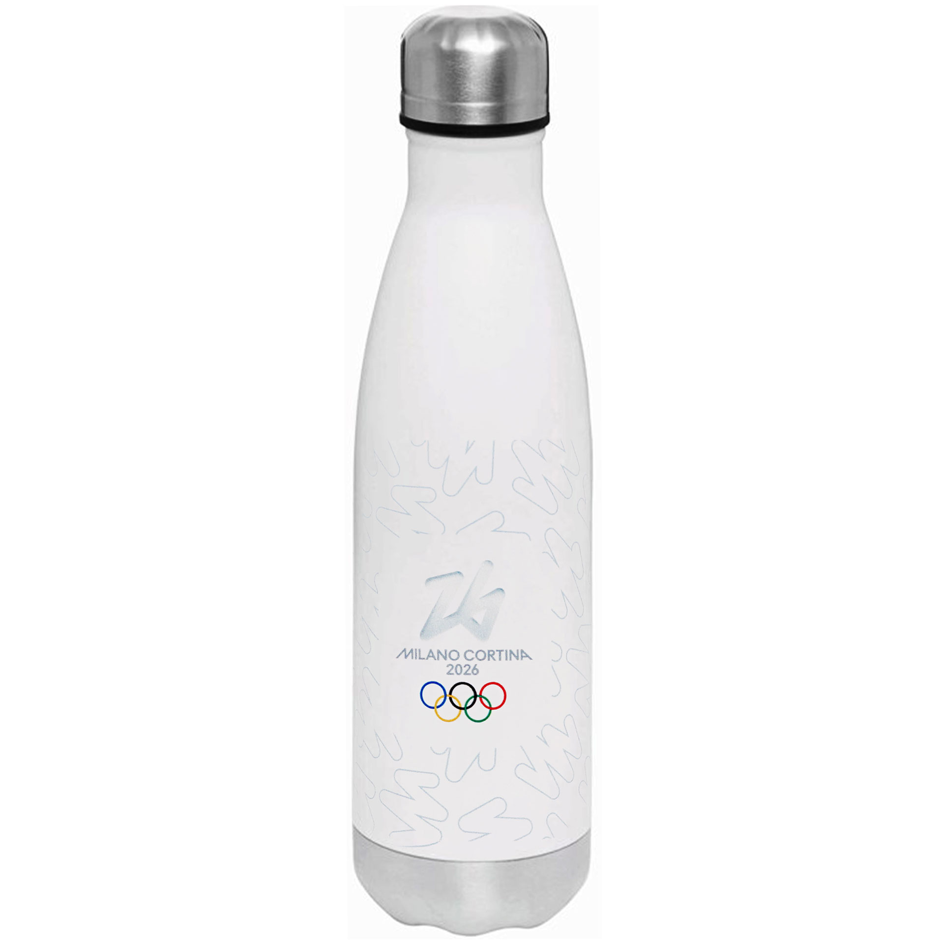 BORRACCIA TERMICA BIANCA 500 ML OLYMPIC EMBLEMA COLORATO SIGN